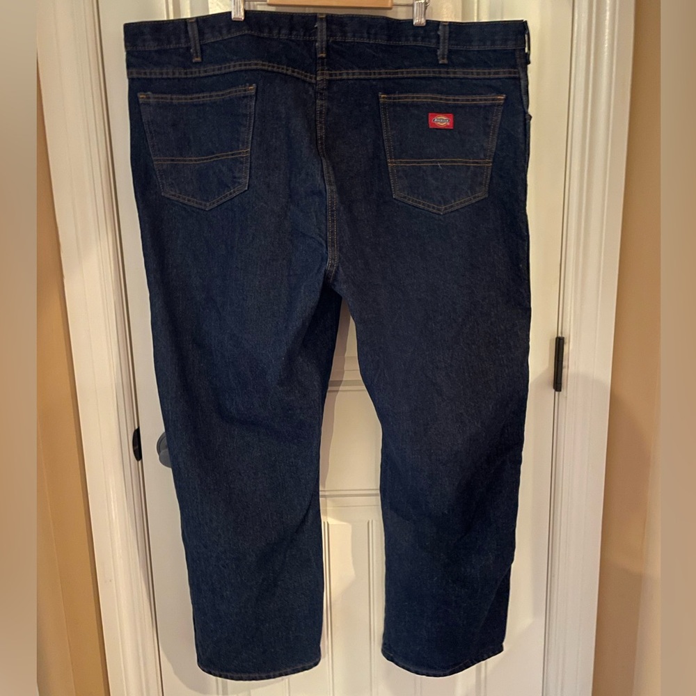 DICKIES Men's Blue Jean 50X30 Dark Wash 5Pocket Zipper Metallic button closure